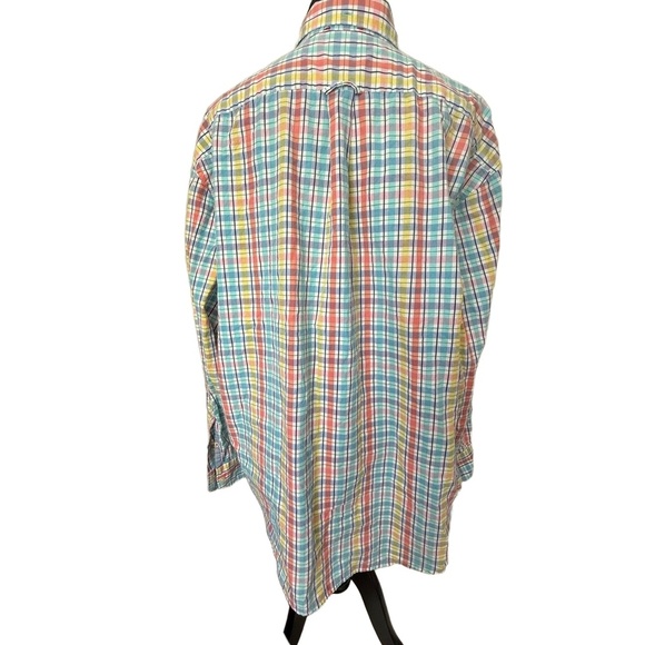 IZOD Saltwater Mens Shirt Size XL Buttondown 100 Cotton Coastal Style - Picture 2 of 6